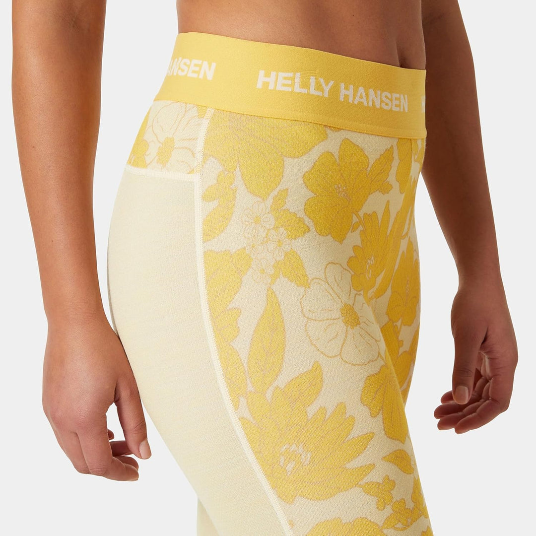 Helly Hansen Damen Pants W Lifa Merino Midw Gra Pant XS Gelb Creme, XS Gelb Creme