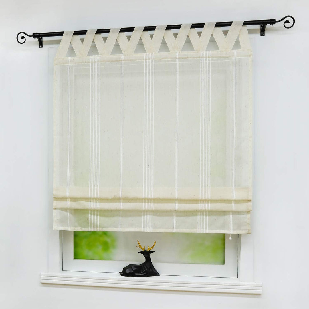 Joyswahl Raffrollo halbtransparentes Unifarbiges Bändchenrollo mit Längsstreifen »Thea« Schals mit S