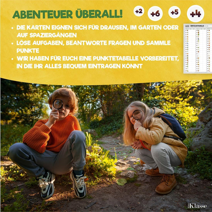 60 Spielkarten Lernkarten Natur Detektive das Spiel für kleine Entdecker Kartenspiel Kinder Kinderga