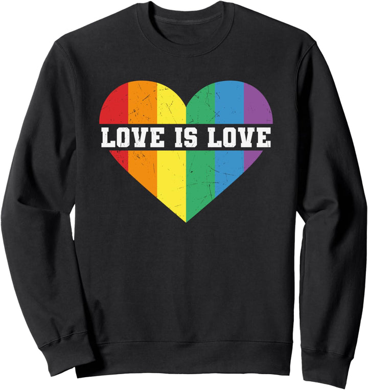 Regenbogen-Flagge, Farben, Love is Love, LGBT Pride Sweatshirt