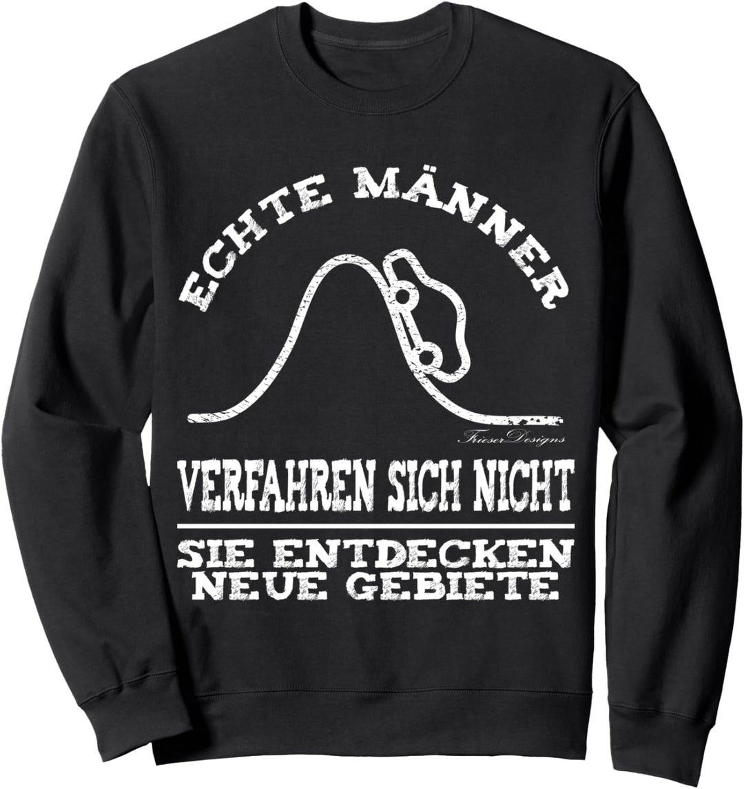 Echte Männer lustiges Auto Spruch Sweatshirt