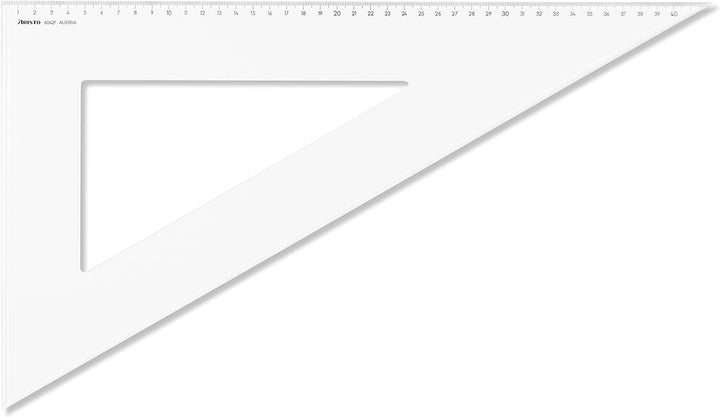 Aristo AR6042F Dreieck 60° mit Facette (lange Kathete 420mm, Hypotenuse 485mm, abriebfeste Tiefprägu