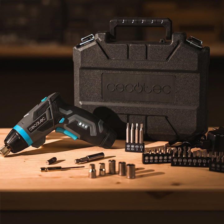 Cecotec Akkuschrauber PowerGyro 4000 Flash, 3,6 V, 1500 mAh, 6 Nm Drehmoment, 2-in-1 Drehgriff, 230
