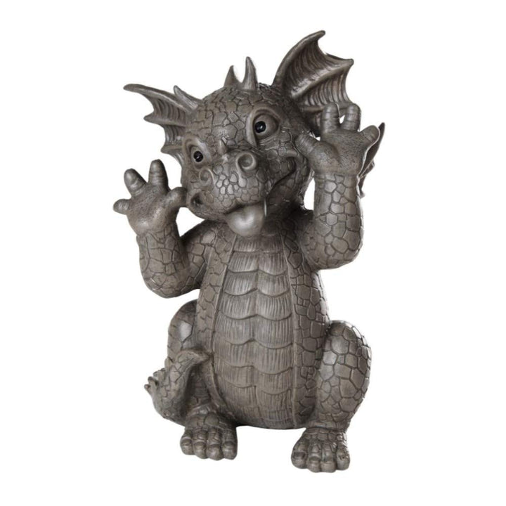 Pacific Giftware Garten Figur Drache schneidet Grimasse 26 cm - Gartendrache Fantasy Deko Statue