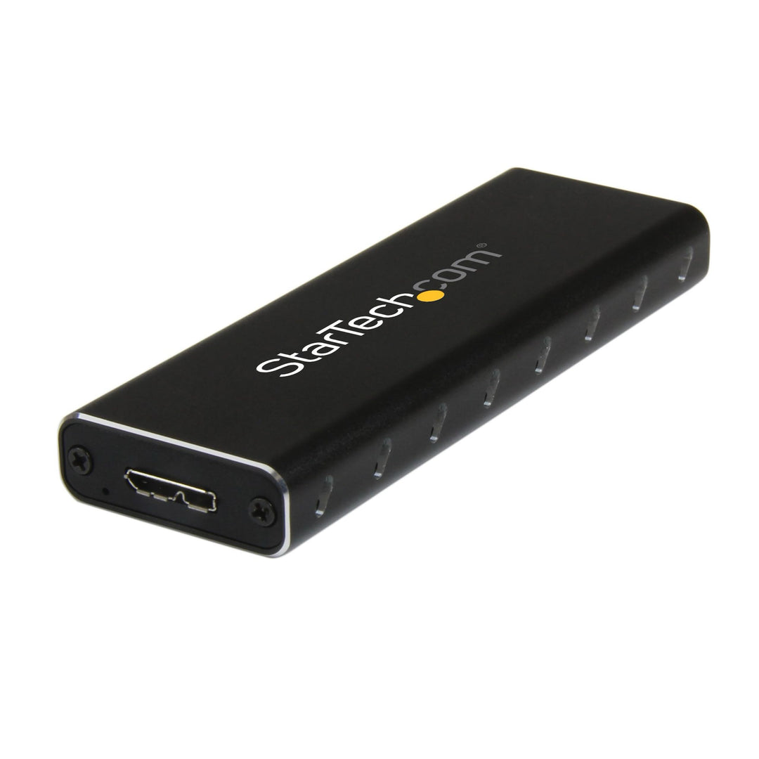 StarTech.com M.2 SSD Aluminiumgehäuse für USB 3.0 (5Gbit/s) mit UASP - Schwarz - M.2 NGFF SATA mit B
