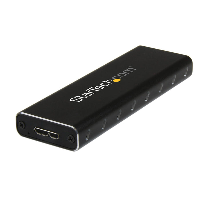 StarTech.com M.2 SSD Aluminiumgehäuse für USB 3.0 (5Gbit/s) mit UASP - Schwarz - M.2 NGFF SATA mit B