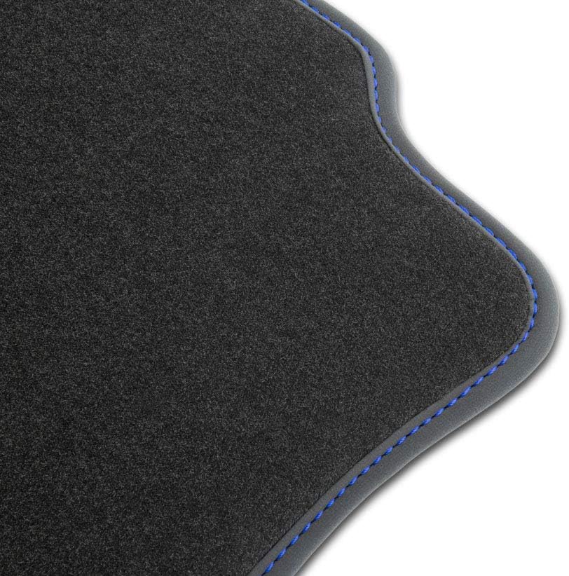 M MOTOS Velours Premium fussmatten Auto kompatibel mit Audi 80 B4 1991-1995 - Premium, Matt, Blau fu