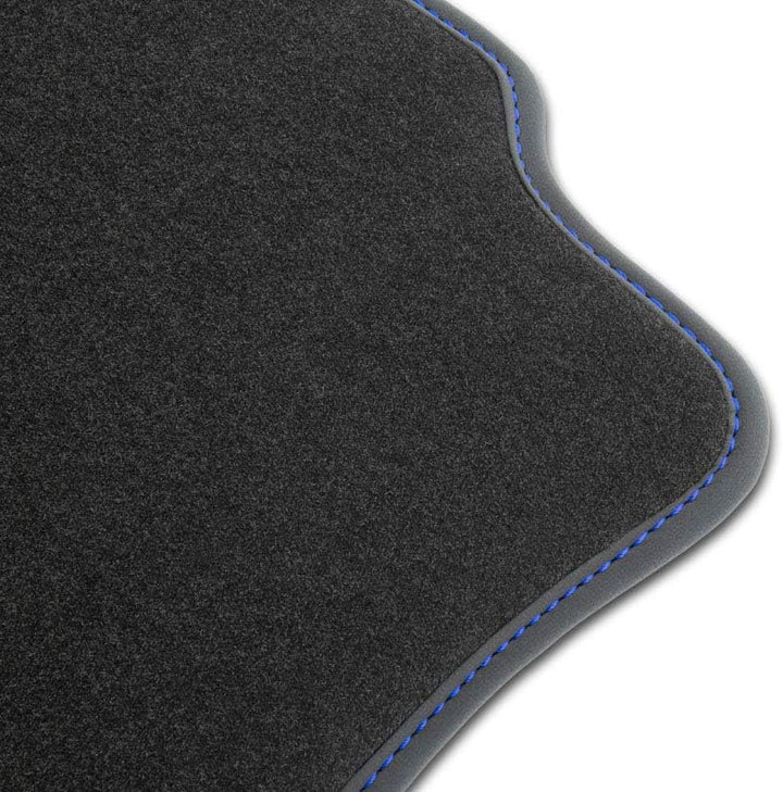M MOTOS Velours Premium fussmatten Auto kompatibel mit Audi 80 B4 1991-1995 - Premium, Matt, Blau fu