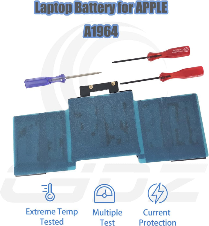 A1964【11.41V 58Wh】 Laptop Akku Kompatibel mit Apple A1964 A1989(EMC 3214) A1989(EMC 3358) 020-02497