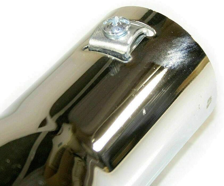Auspuffblende Endrohr Auspuff Universell Schalldampf Blende Edelstahl Oval bis 47mm Chrom AutoHobby