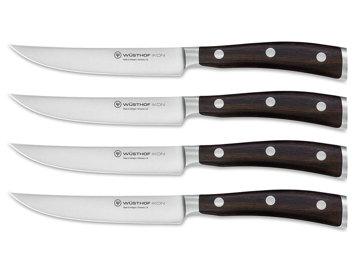 WÜSTHOF Ikon Steakmessersatz mit 4 Messern, Ikon
