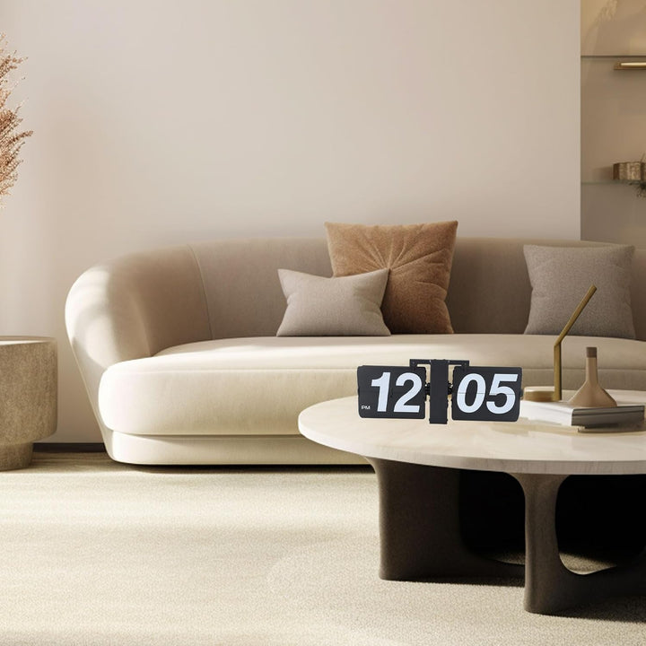 Tonysa Flip Clock Digital, Flip-Schreibtisch-Regaluhr Im Retro-Stil, Mechanische Digitalanzeige, Bat