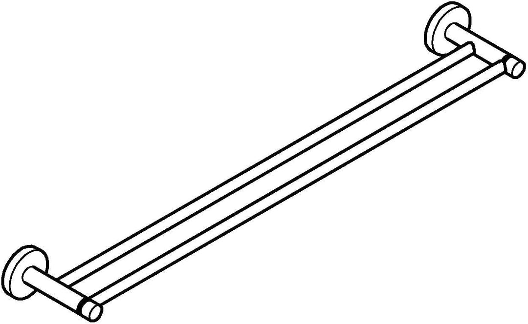 GROHE Start - Doppel- Badetuchhalter (Stichmass 600mm, Material: Metall, inkl. Schrauben und Dübel),