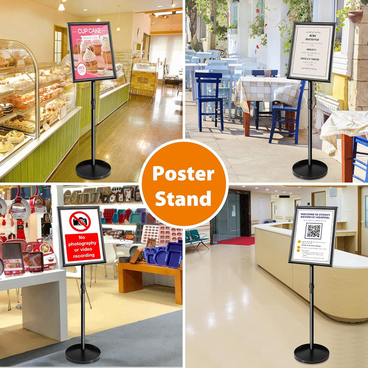 VAIIGO A3 Infoständer Höhenverstellbar Aluminium DIN A4 Plakatständer Informationsständer Präsentati