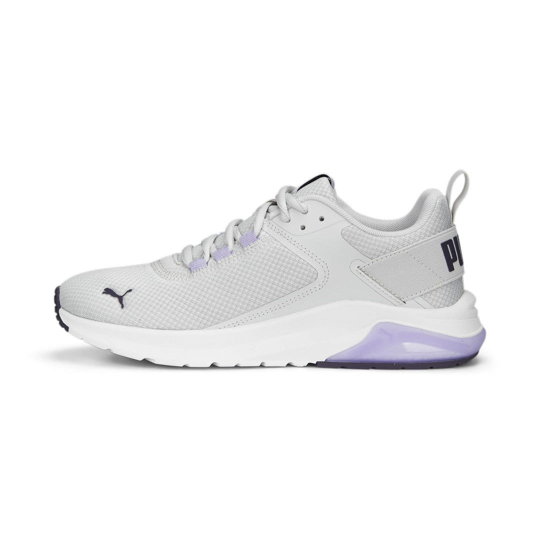 PUMA Unisex Electron E Sneaker 44.5 EU Feather Gray Purple Charcoal Vivid Violet, 44.5 EU Feather Gr