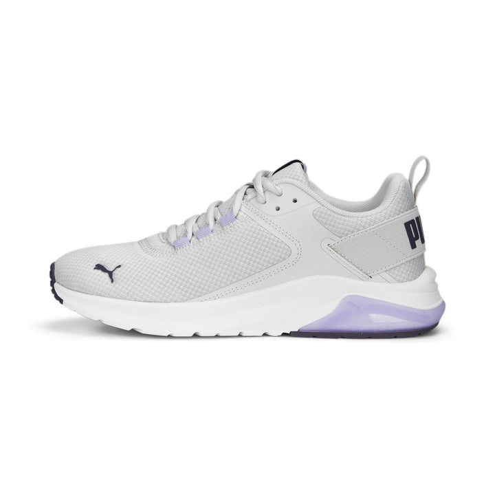 PUMA Unisex Electron E Sneaker, 43 EU Feather Gray Purple Charcoal Vivid Violet