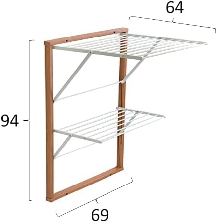 Arredamenti Italia Wandmontierter Kleiderständer, Holz, Kirsche, APERTO:P63 x L69 x H80 cm, CHI.: P3