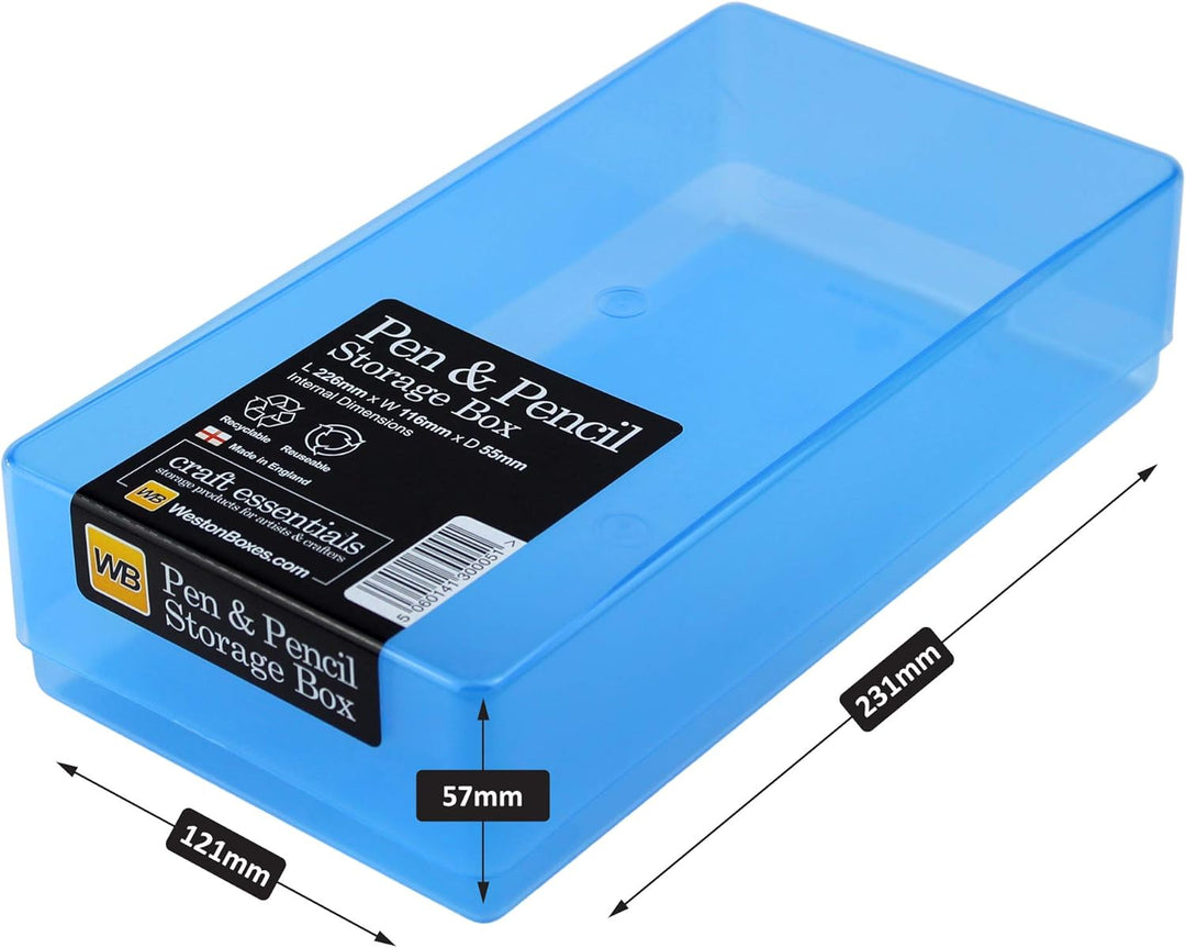 WestonBoxes Essentials für Schreibwaren, Stifte und Werkzeuge - Kunststoff-Aufbewahrungsboxen mit De