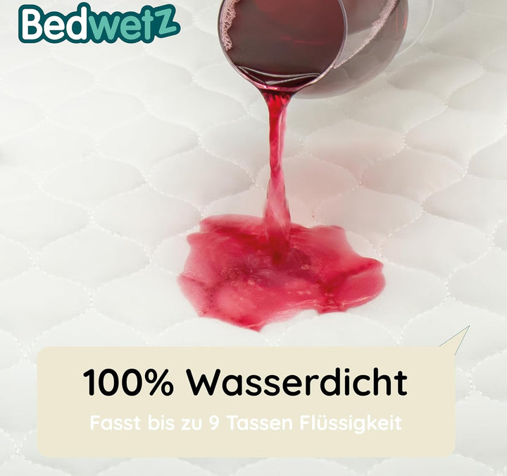 Bettunterlagen für Töpfchentraining, 100% wasserdicht, Grösse 132 x 91 cm (Plus Biesen) für Doppelbe