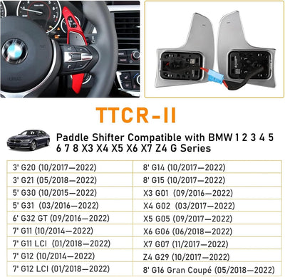 TTCR-II Kompatibel mit Schaltwippen 3 4 5 6 7 8er X3 X4 X5 X6 X7 Z4 Lenkrad Schaltwippen Verlängerun