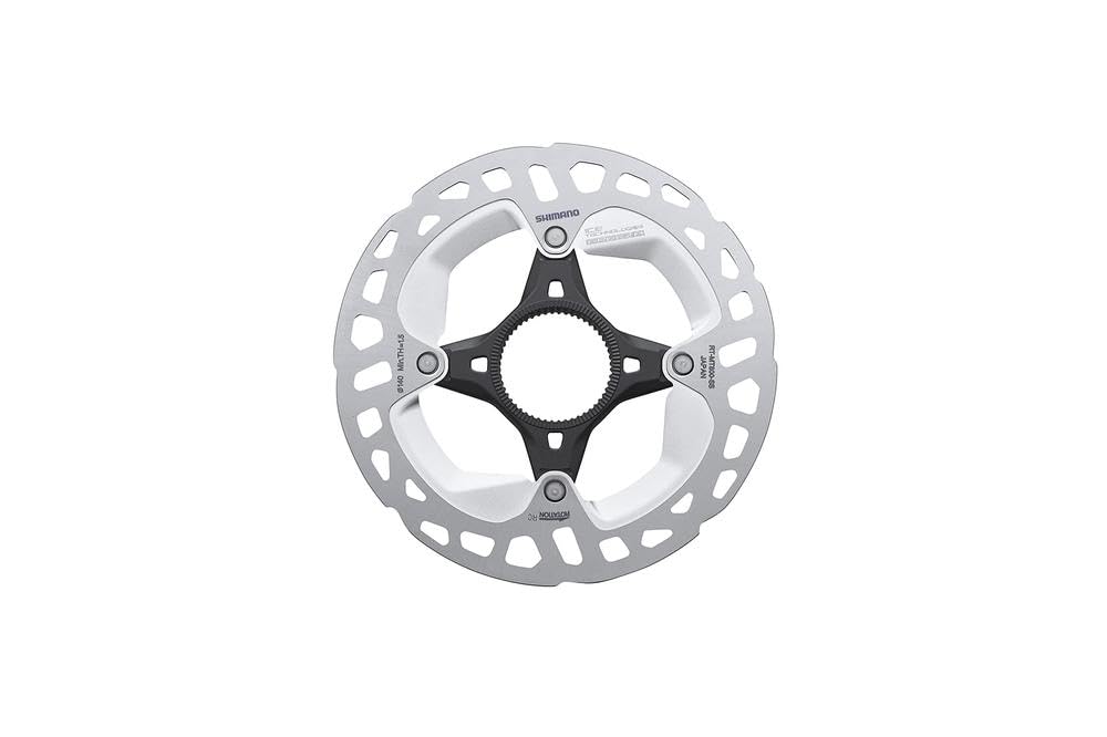 SHIMANO RT-MT800 Bremsscheibe Center-Lock silber/schwarz 2020 Scheibenbremse vorne silver/black 140m
