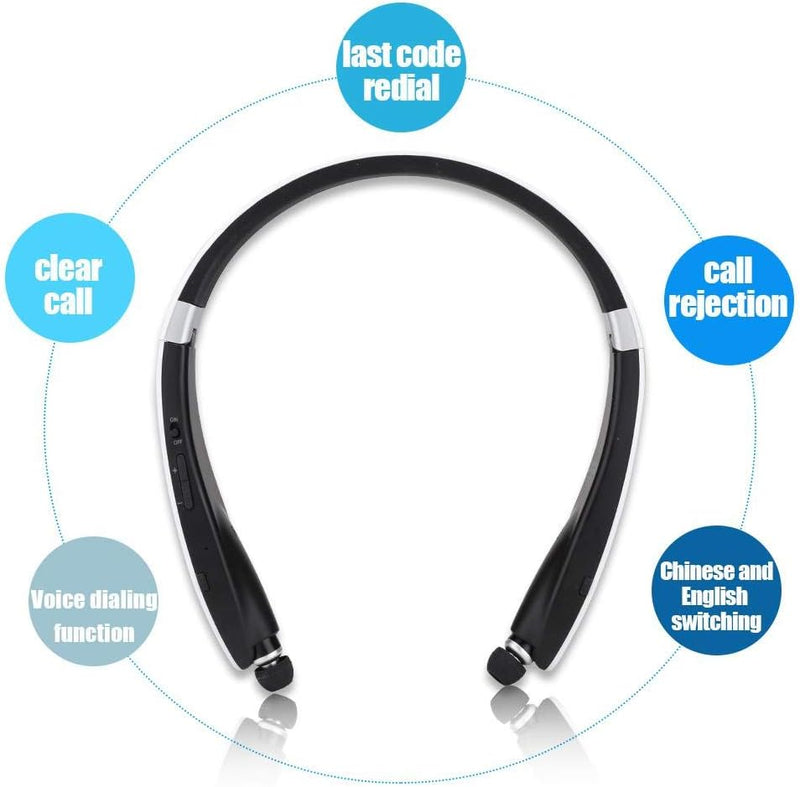 Bluetooth Kopfhörer, SX-991 Faltbarer Nacken hängender Typ Teleskop Headset Drahtlose Bluetooth Kopf