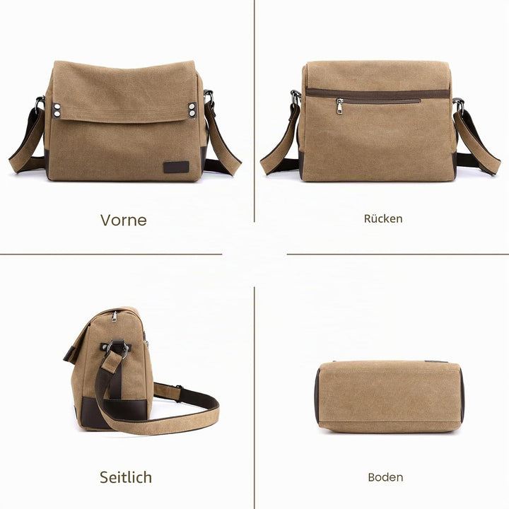 CORIOS Herren Umhängetaschen Canvas Schultertasche Laptoptasche für 13.3 Zoll Notebook Lehrertasche