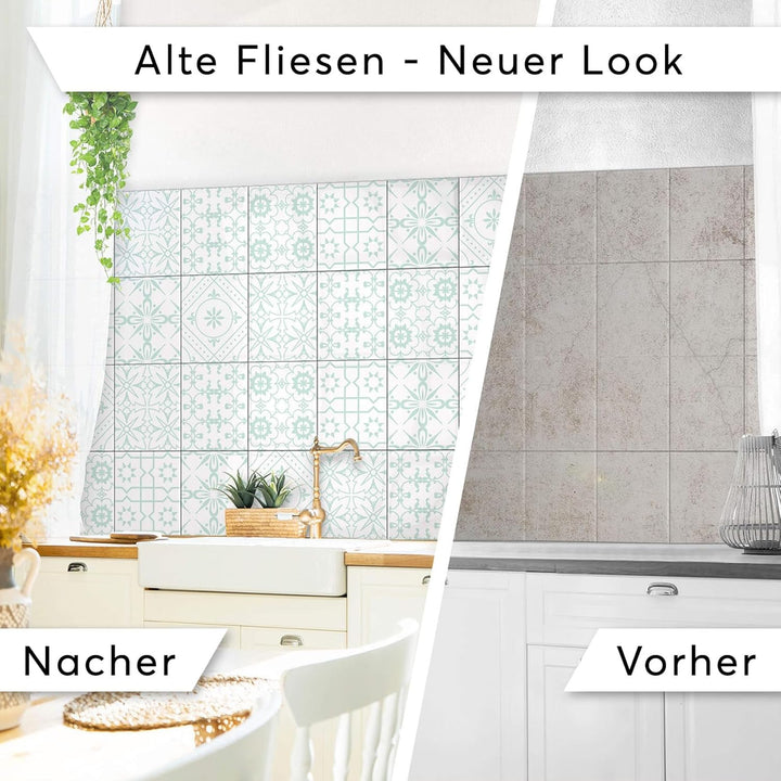 CREATISTO Mosaik-Fliesen Fliesensticker Fliesenfolie - Hochwertige Aufkleber Sticker für Fliesen I K