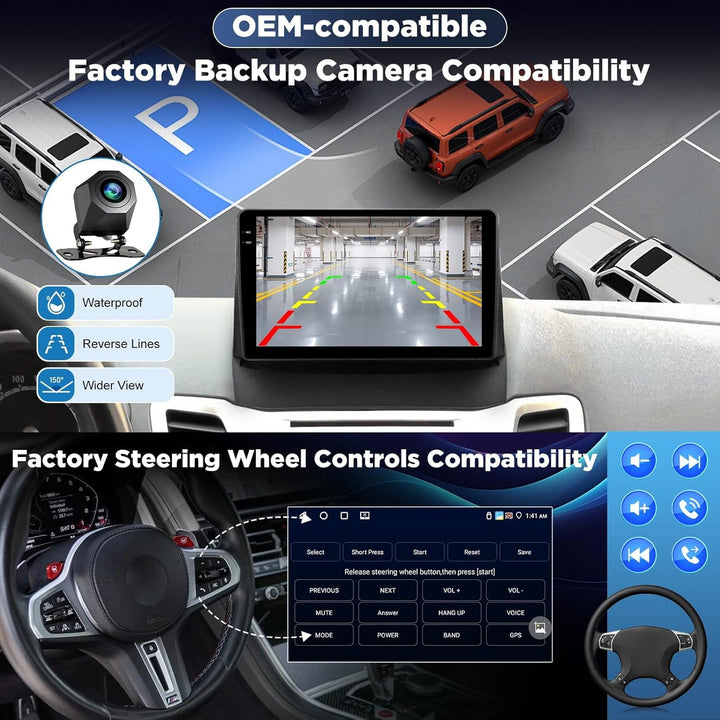 [4+64G] Android Radio für Ford Fiesta 2009-2017: 9 Zoll Incell HD Touchscreen Fiesta Autoradio mit D