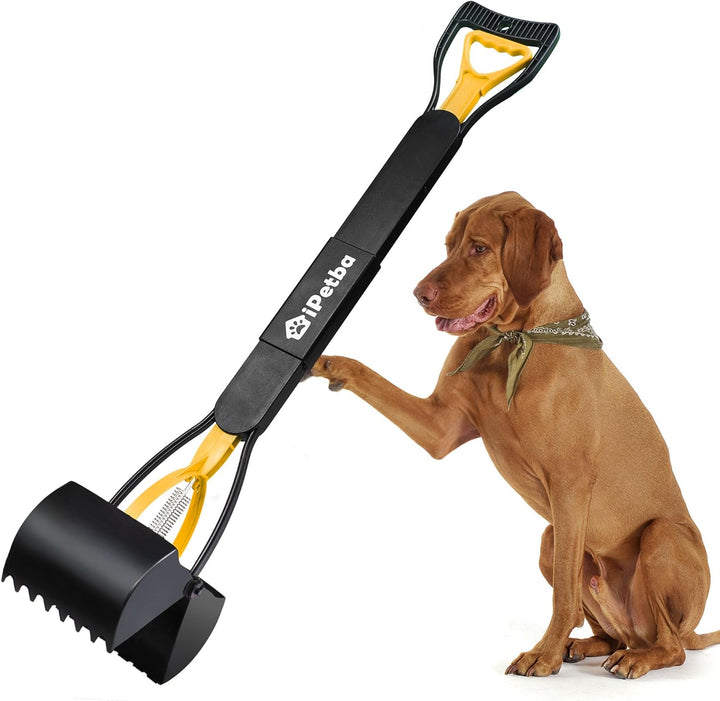 IPETBA 80 cm Grosser Hundekotschaufeln Langer Griff Hundekotsammler Kein Bücken Nötig für Hunde und