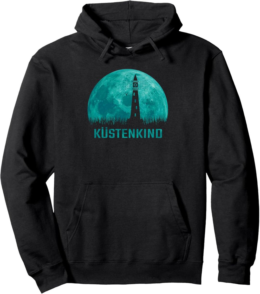 Küstenkind Norddeutschland Plattdeutsch Hafen Nordsee Mond Pullover Hoodie