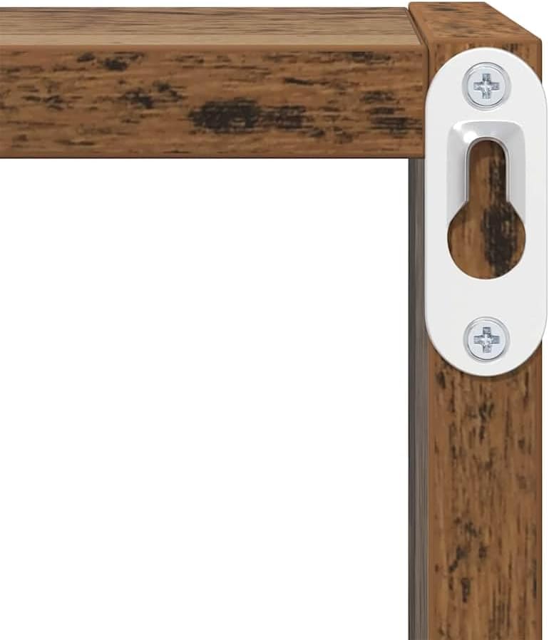 vidaXL Wandregale 2er Set Altholz 26X15X26 cm Massiv Rustikales Design Vielseitig Innenlagerung Wohn
