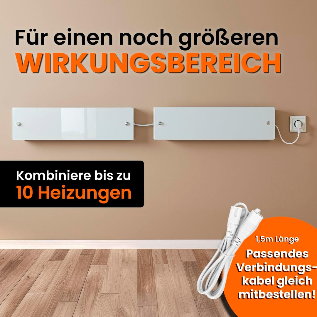Tonis SCHIMMELSCHOCK Glaspanel Anti-Schimmel-Heizung zur Schimmelbekämpfung | Wandheizung trocknet k