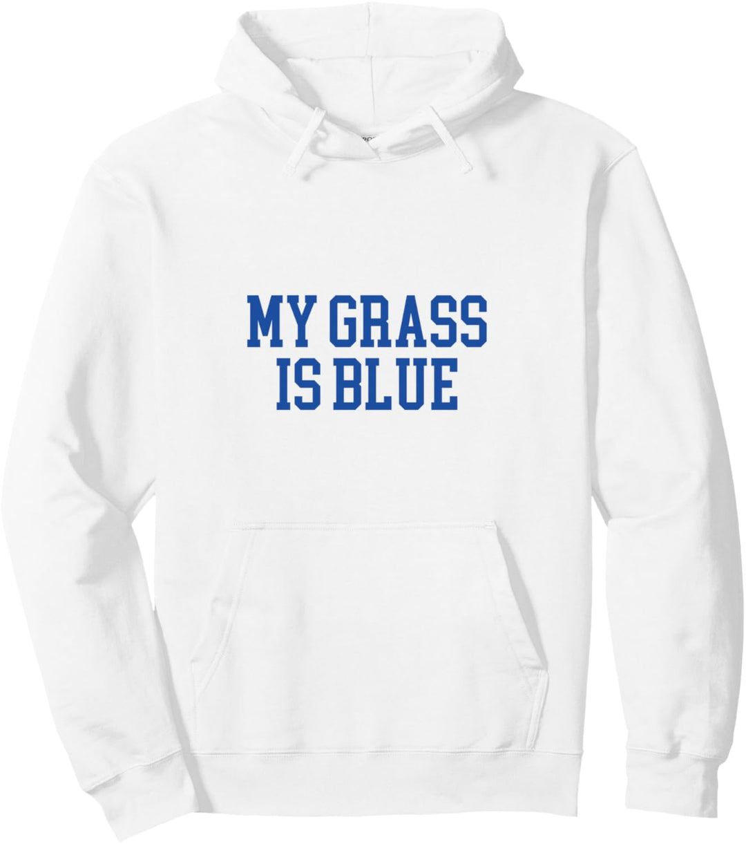My Grass Is Blue - Simple Minimalist Retro Bluegrass Pullover Hoodie