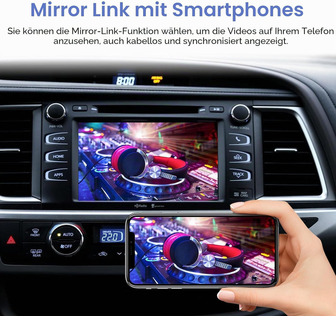EZoneTronics Wireless Carplay Android Auto Adapter für Toyota Camry/Auris/CHR/Avensis/RAV4/Prius/Hig