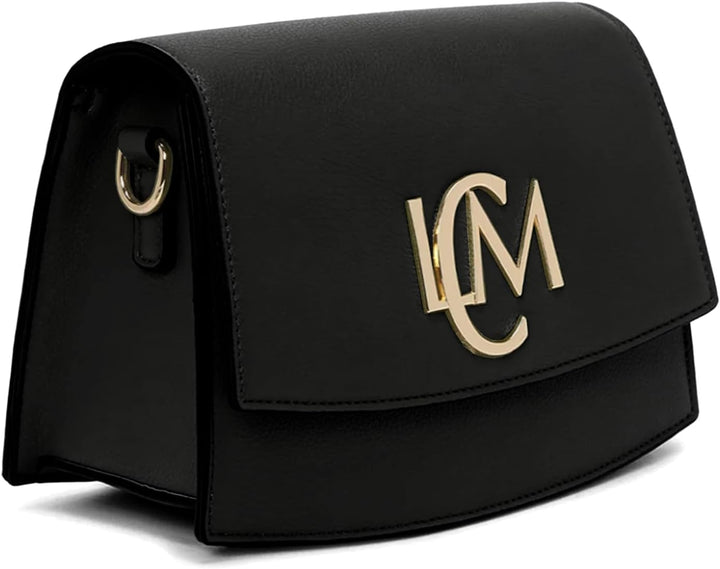 L.CREDI Lauretta Umhängetasche 22 cm Schwarz, Schwarz