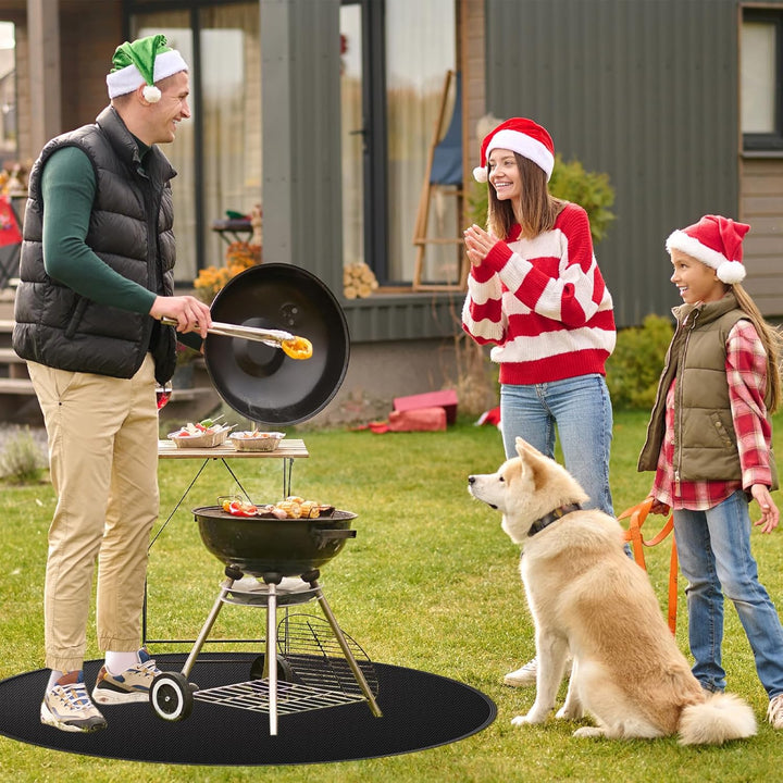 Rund Feuerfeste Unterlage, ZoneYan Feuerfeste Matte für Grill, 90cm/36″, Feuerstellenmatte, Brandsch