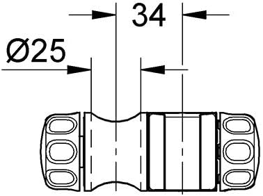 GROHE Gleitelement für Brausestangen (Höhenverstellung der Handbrause, 24,7 mm, langlebige Oberfläch