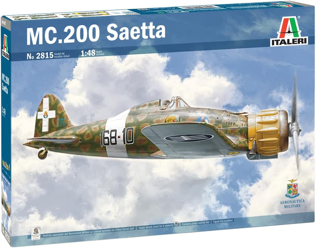 Italeri 2815 1:48 Macchi MC 200 Serie VII-Modellbau, Bausatz, Standmodellbau, Basteln, Hobby, Kleben