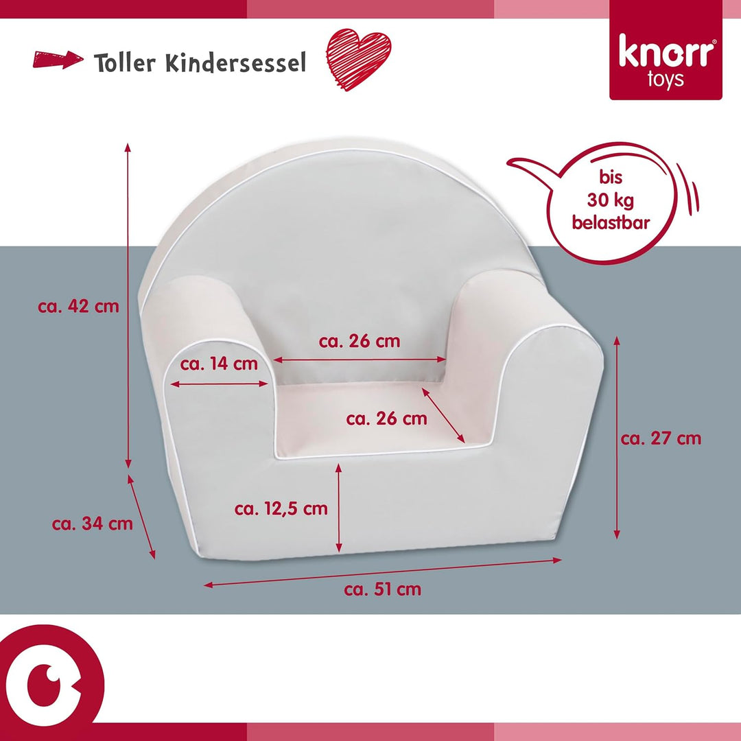 Knorrtoys 68352 - Kindersessel "Fawn",für Entspannen, Stabil, Baumwolle, Türkis