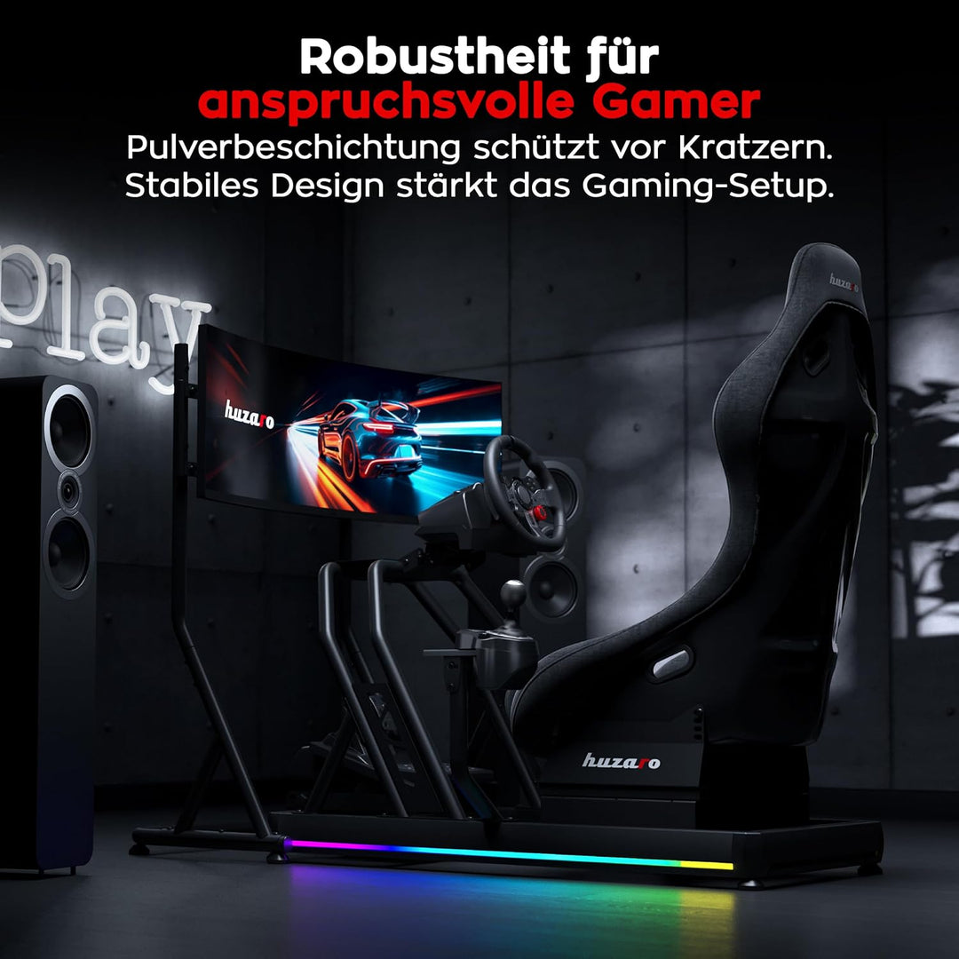 huzaro Speed 9.1 | Simracing Monitor Stand TV Stand Ständer Bodenständer | VESA 75x75 100x100 200x10