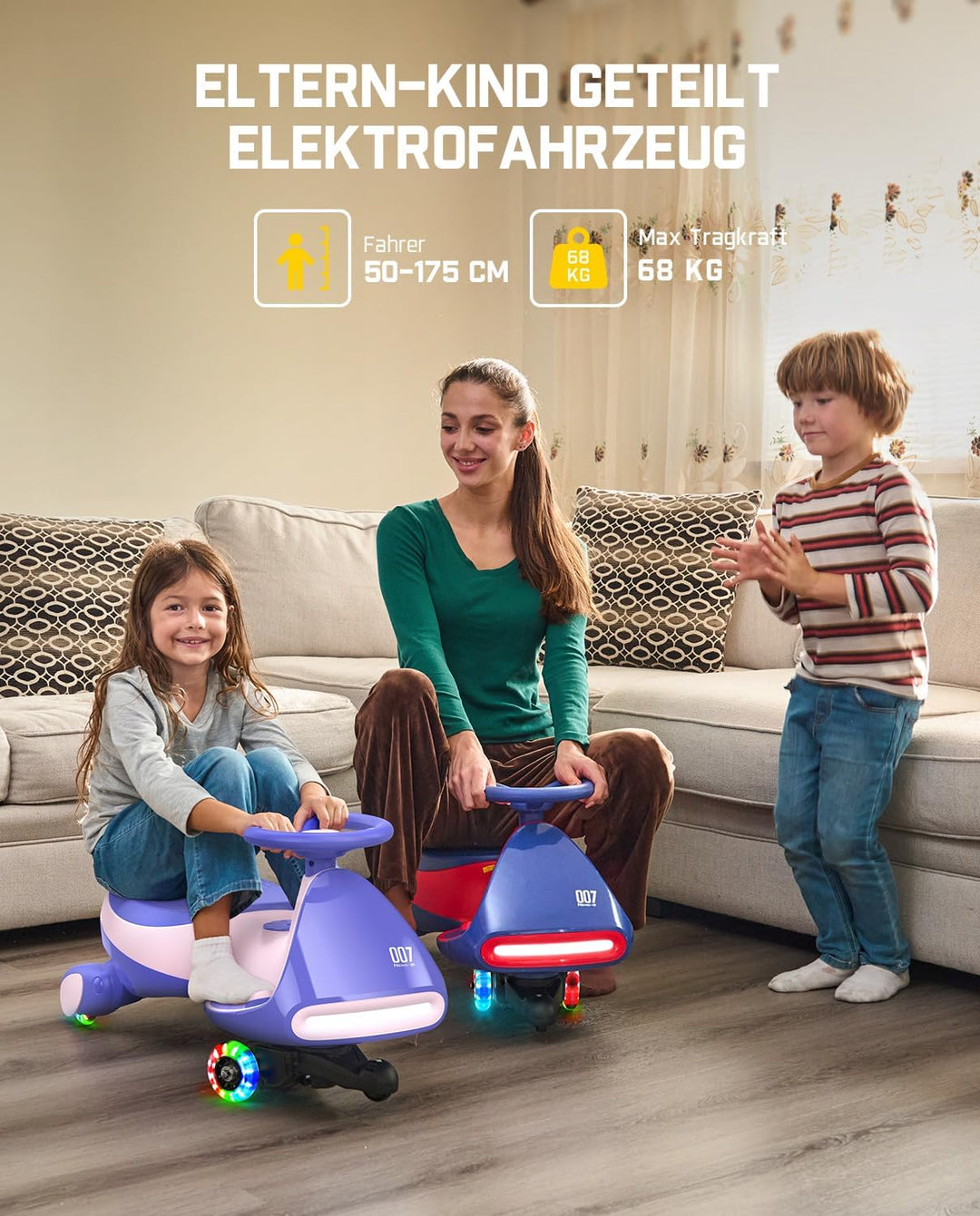 FanttikRide 12V N7 Pro Kinder Elektroauto, Elektrisches Rutschauto mit Pedal, Typ C aufladbar Batter