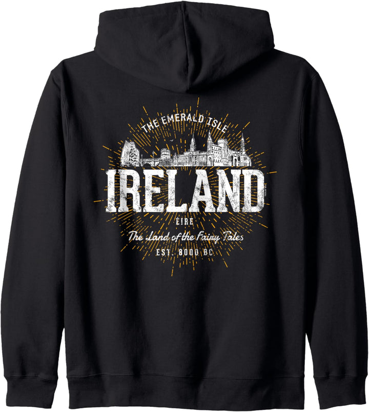 Ireland Vintage Stil Retro Irland Kapuzenjacke