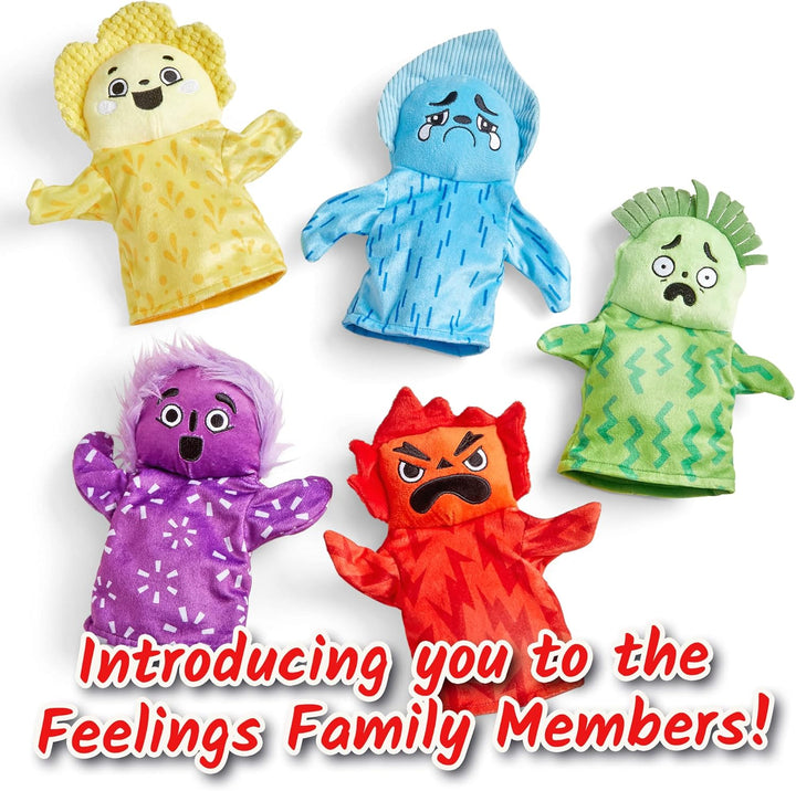Learning Resources Feelings Family Handpuppen-Set, Handpuppen für Kinder, Gefühle kennenlernen, 5 Ha