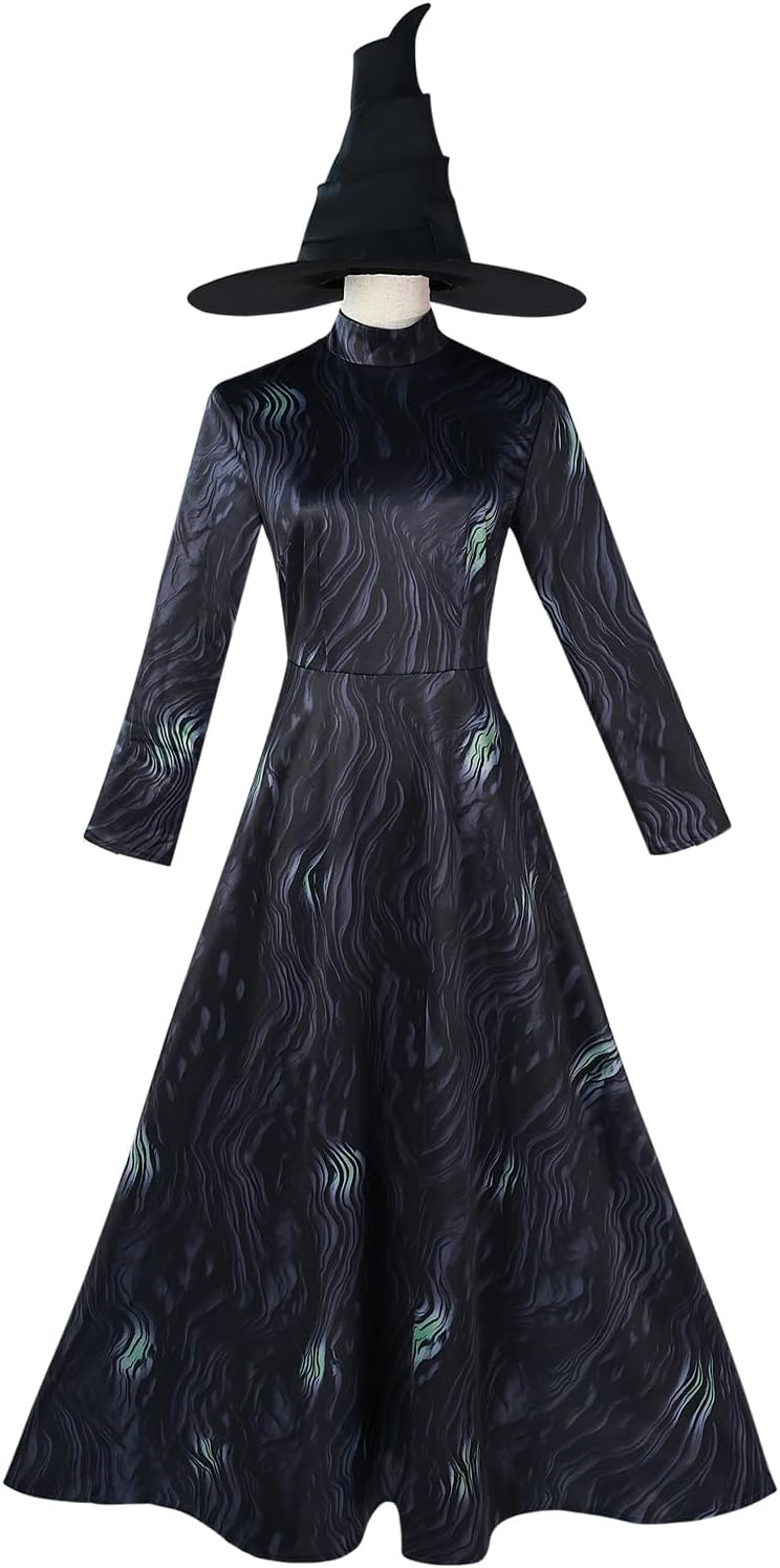 CR ROLECOS Wicked Cosplay Wicked Kostüm Halloween Karneval Party für Erwachsene Dress Up Anzug M Sch