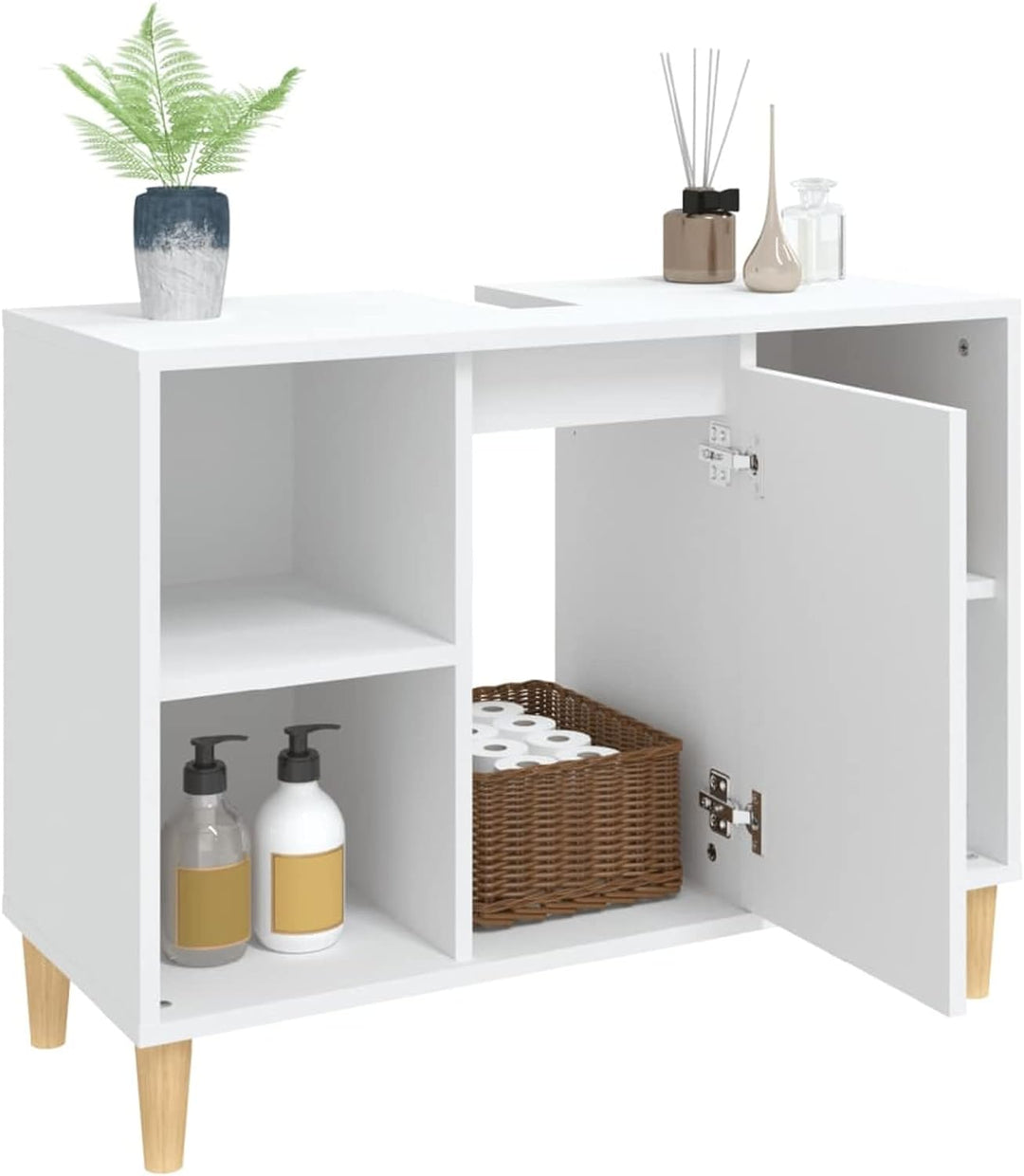 Tidyard Waschbeckenunterschrank Waschbeckenschrank Badezimmerschrank Badschrank Aufbewahrungsschrank