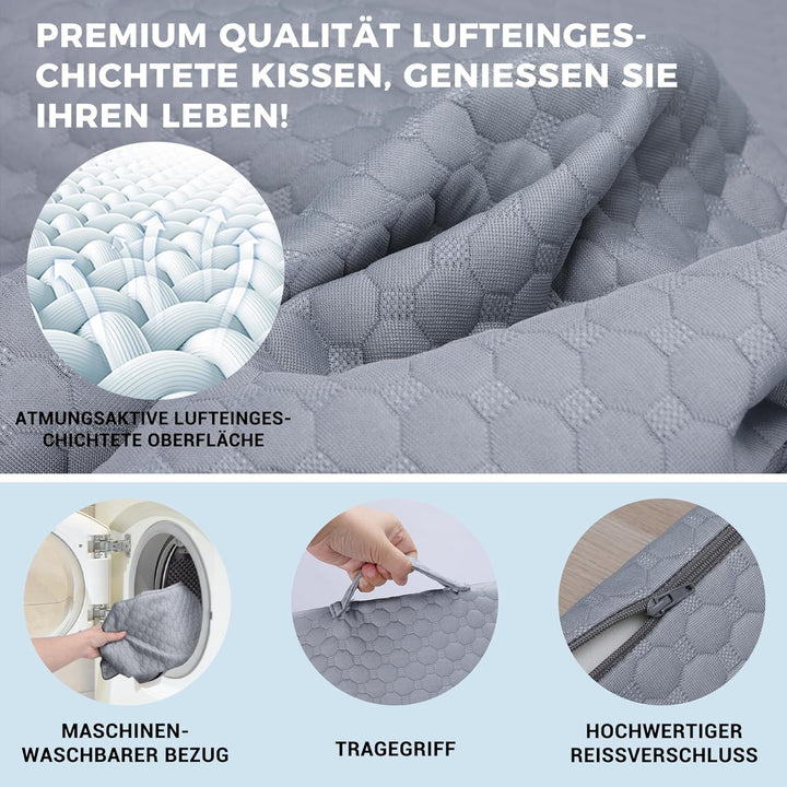 INFANZIA Verstellbares Keilkissen, Hochdichteschaum Lesekissen für Bett und Sofa, Ergonomisches Kopf