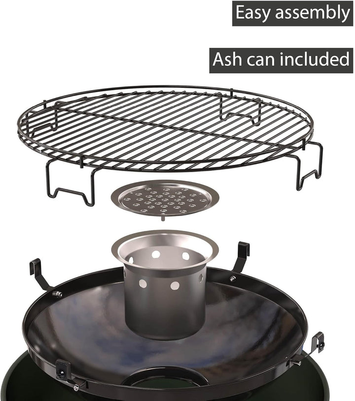 barbecook Edson Grilltonne, feuertonne mit grillplatte, Grillen für 10 Personen, Schwarz, 60x60x90cm
