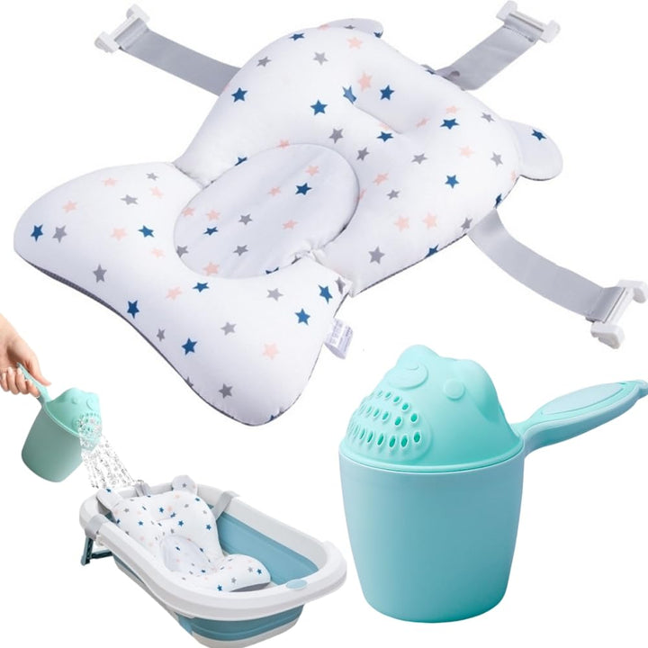 Badekissen Baby + Badekanne, Universelle Badewannenkissen, babywanne einsatz, Rutschfest, Weiches, G