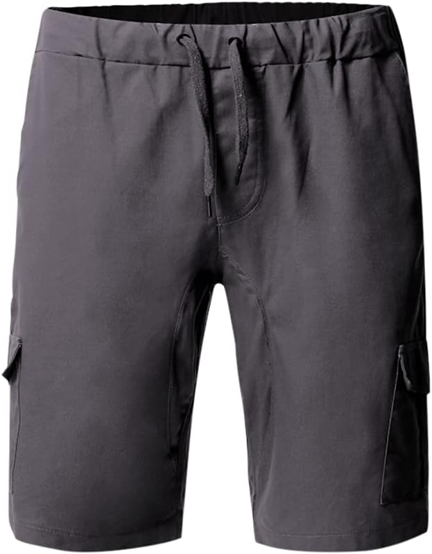 Herren Shorts Sommer Chino Jeans Kurze Hosen Stretch Jogger Cargo Shorts Slim-Fit, M 175dunkelgrau